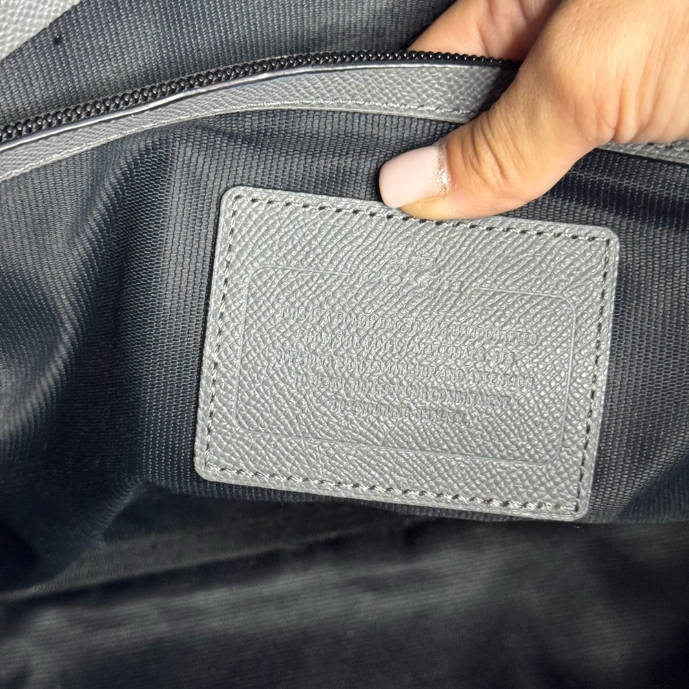 Coach Kennedy Briefcase Grey Saffiano Leather - Picture 10 of 15